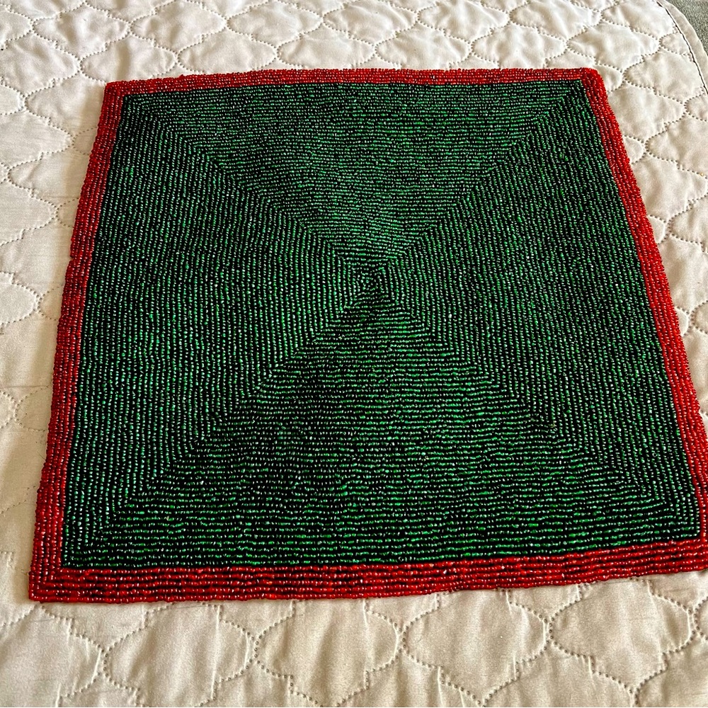 Vintage Square Beaded Placemats